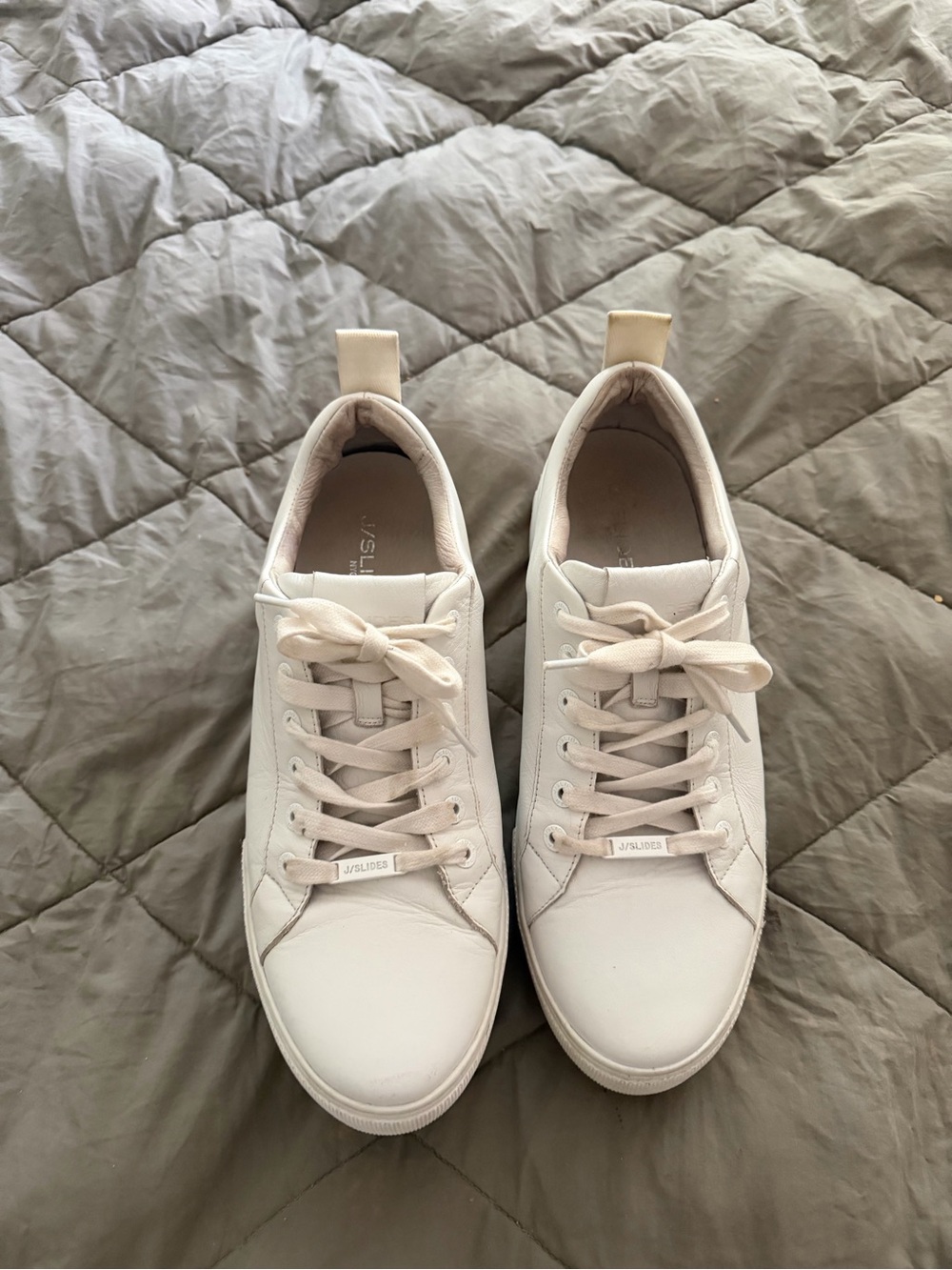 J Slides Leather Platform Sneakers